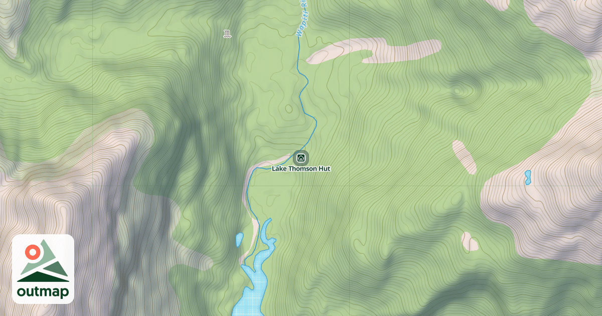 Map of Lake Thomson Hut