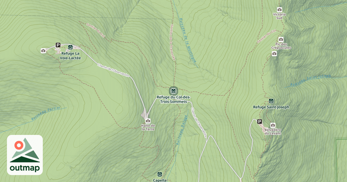 Map of Refuge du Col-des-Trois-Sommets
