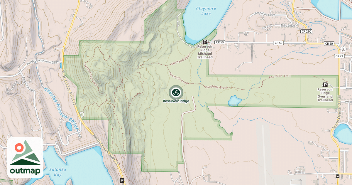 Map of Reservoir Ridge