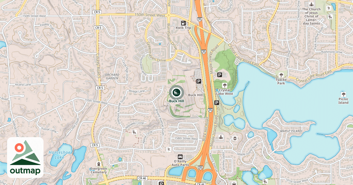 Map of Buck Hill