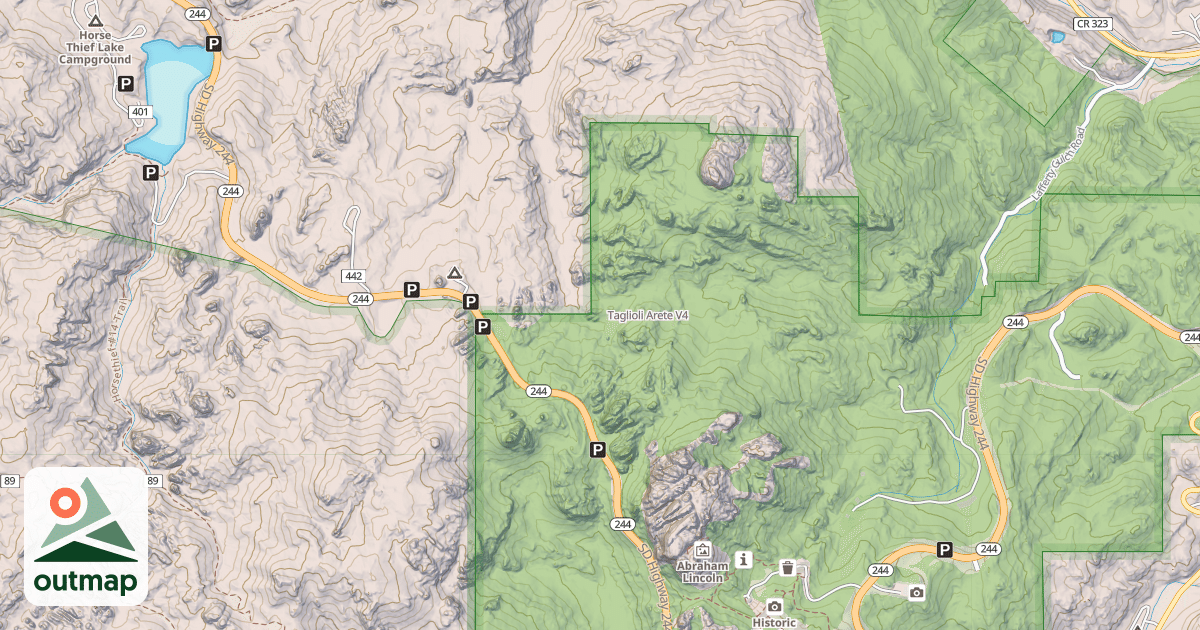 Map of Taglioli Arete