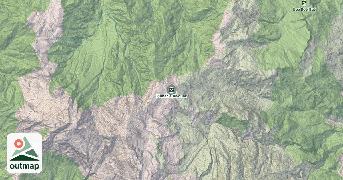 Map of Pinnacle Bivouac