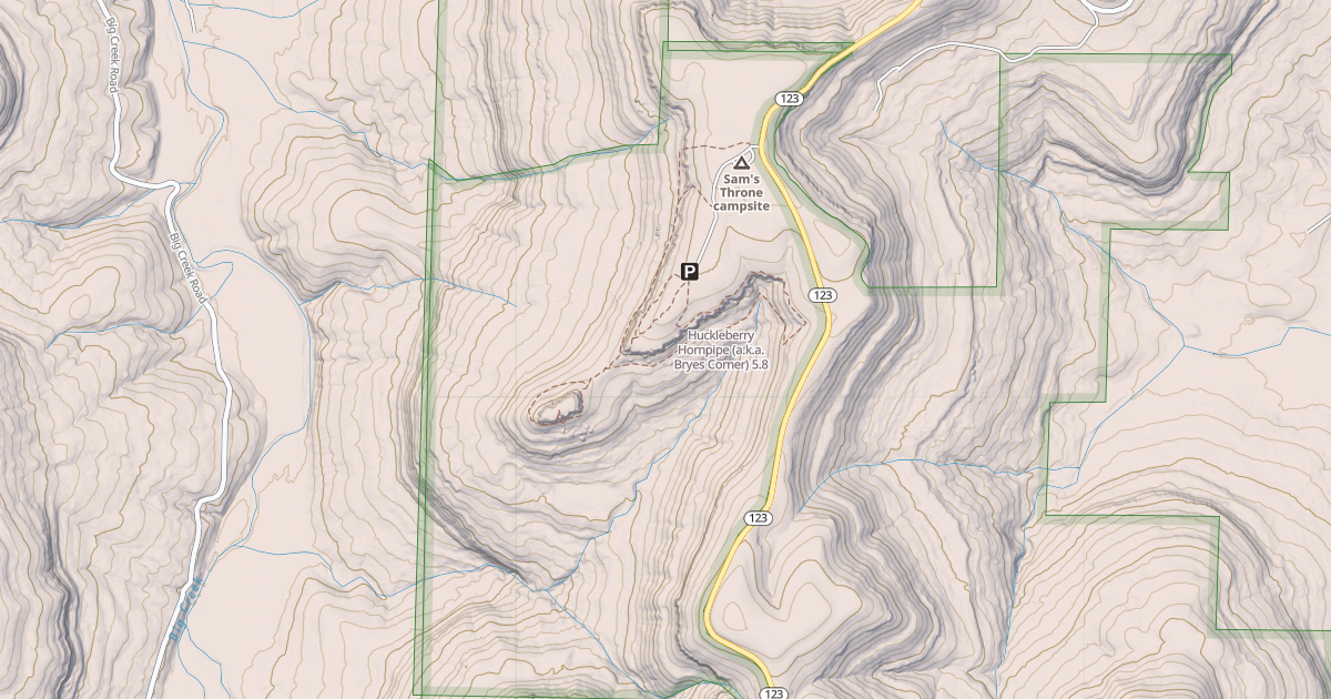 Map preview of Huckleberry Hornpipe (a.k.a. Bryes Corner)