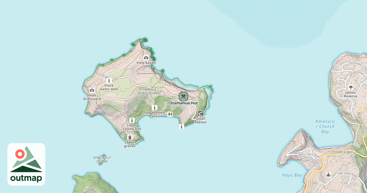 Map of Otamahua Hut