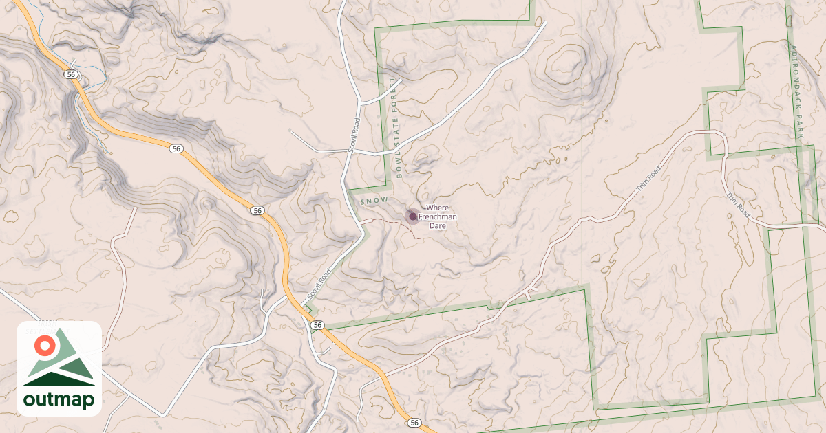 Map of Where Frenchman Dare