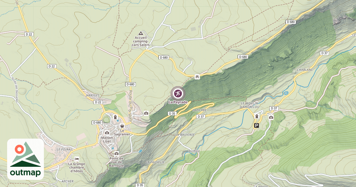 Map of La Peyrade