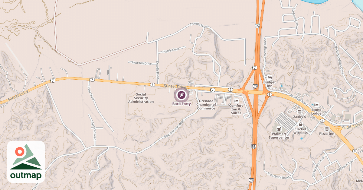 Map of Back Forty