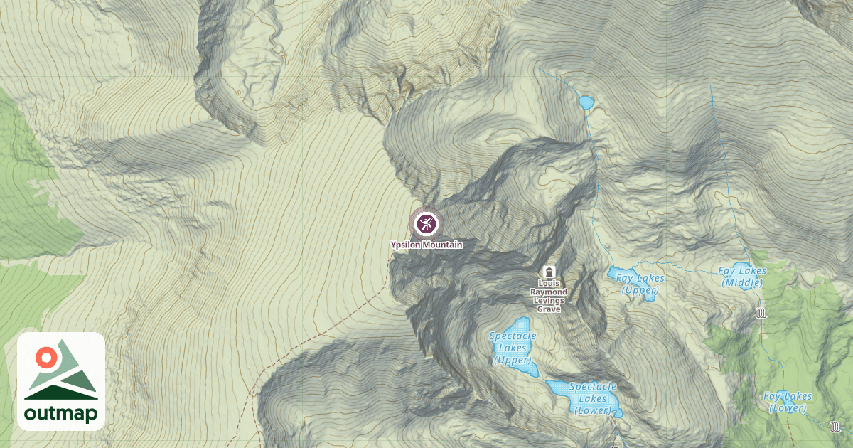 Map of Ypsilon Mountain
