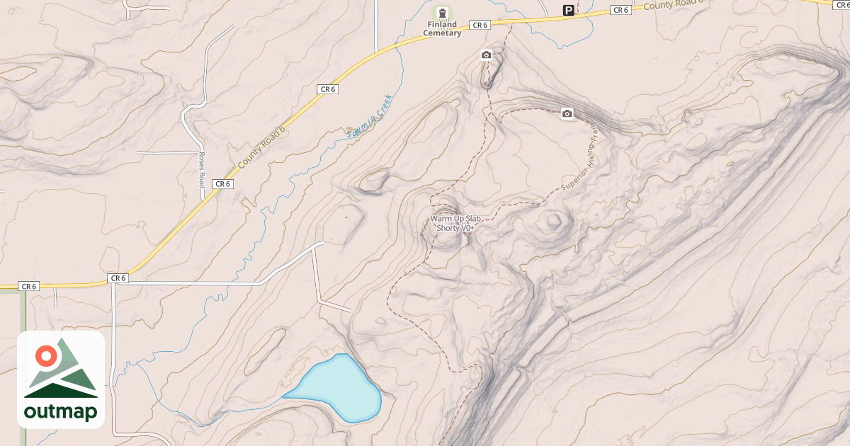 Map of Warm Up Slab Shorty