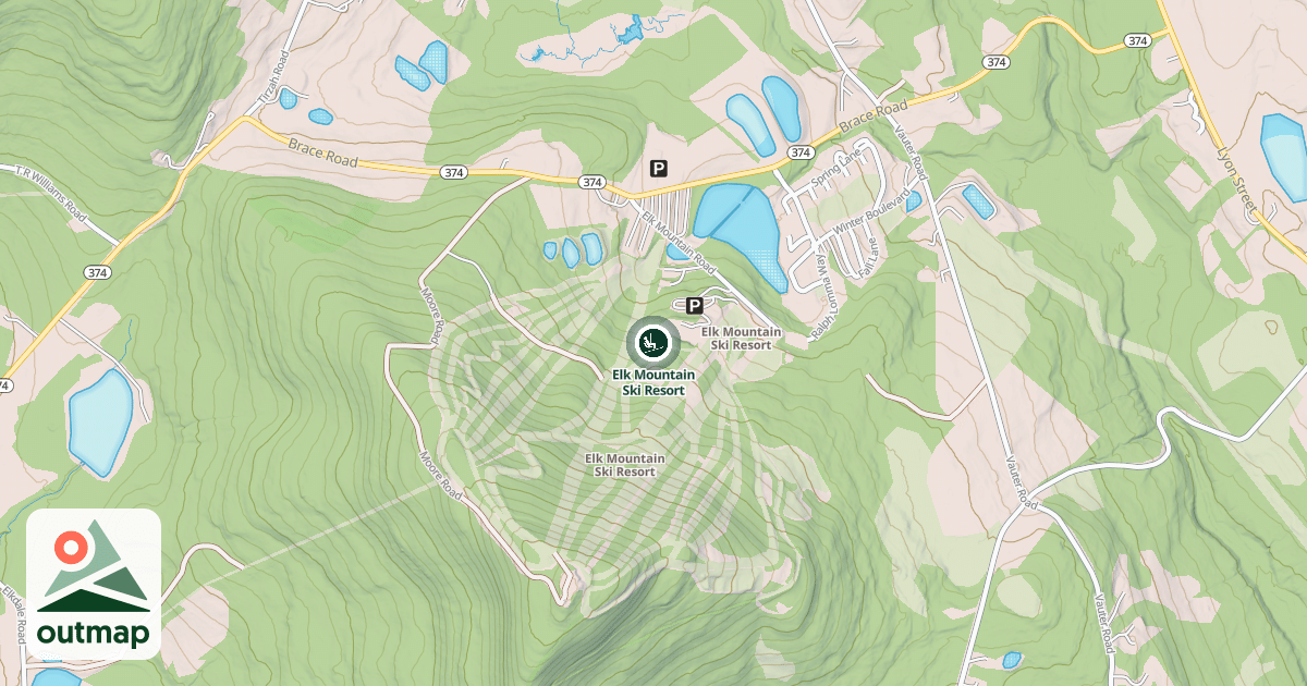 Map of Elk Mountain Ski Resort