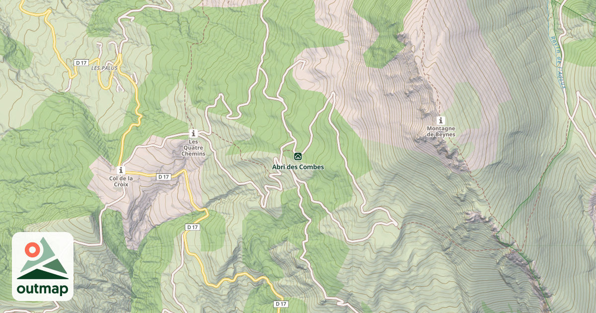 Map of Abri des Combes