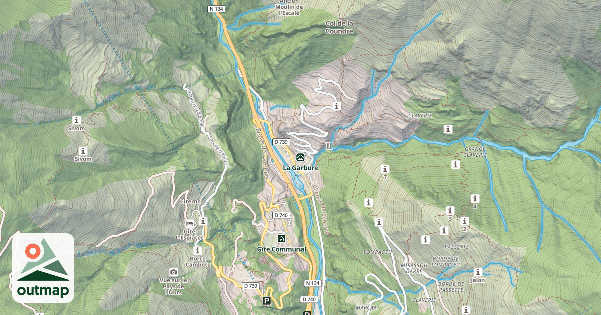 Map of La Garbure