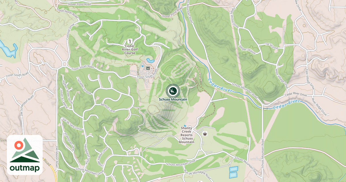 Map of Schuss Mountain
