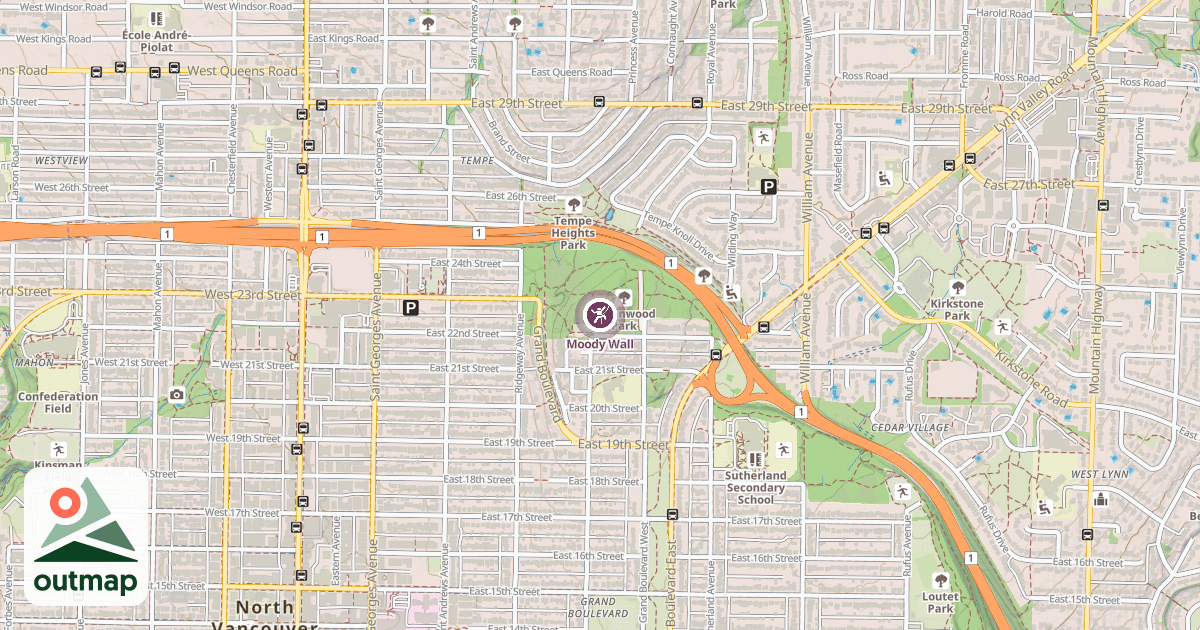 Map of Moody Wall