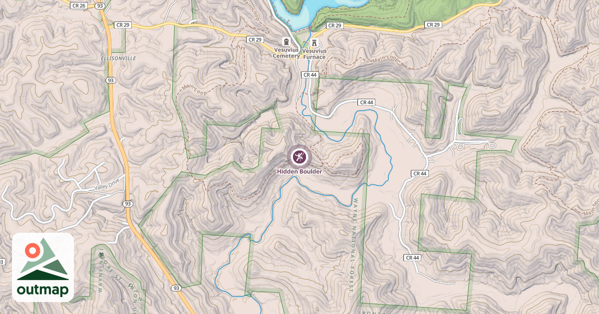 Map of Hidden Boulder