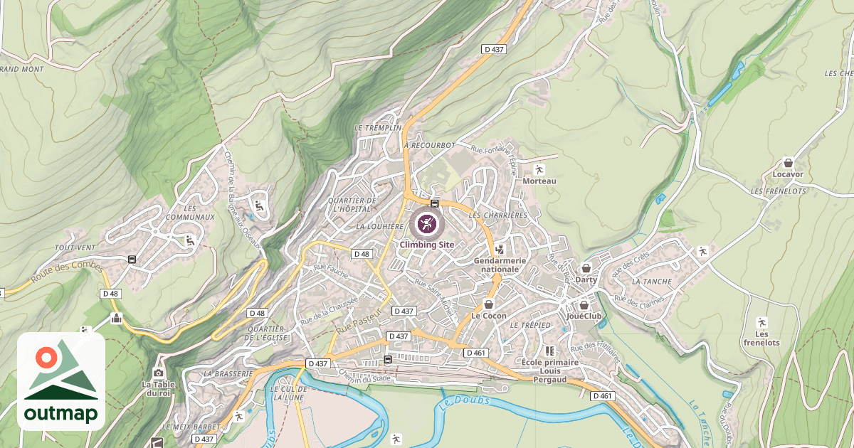 Map of Climbing Site