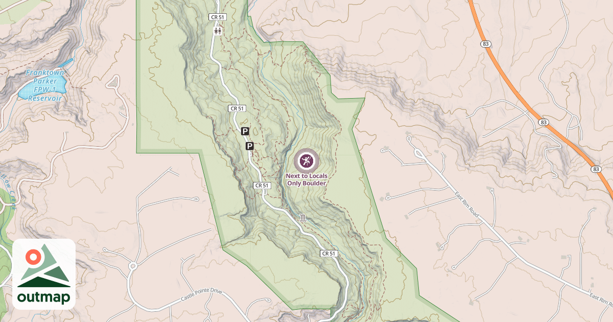 Map of Next to Locals Only Boulder