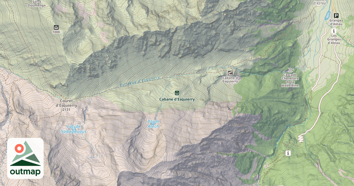 Map of Cabane d'Esquierry