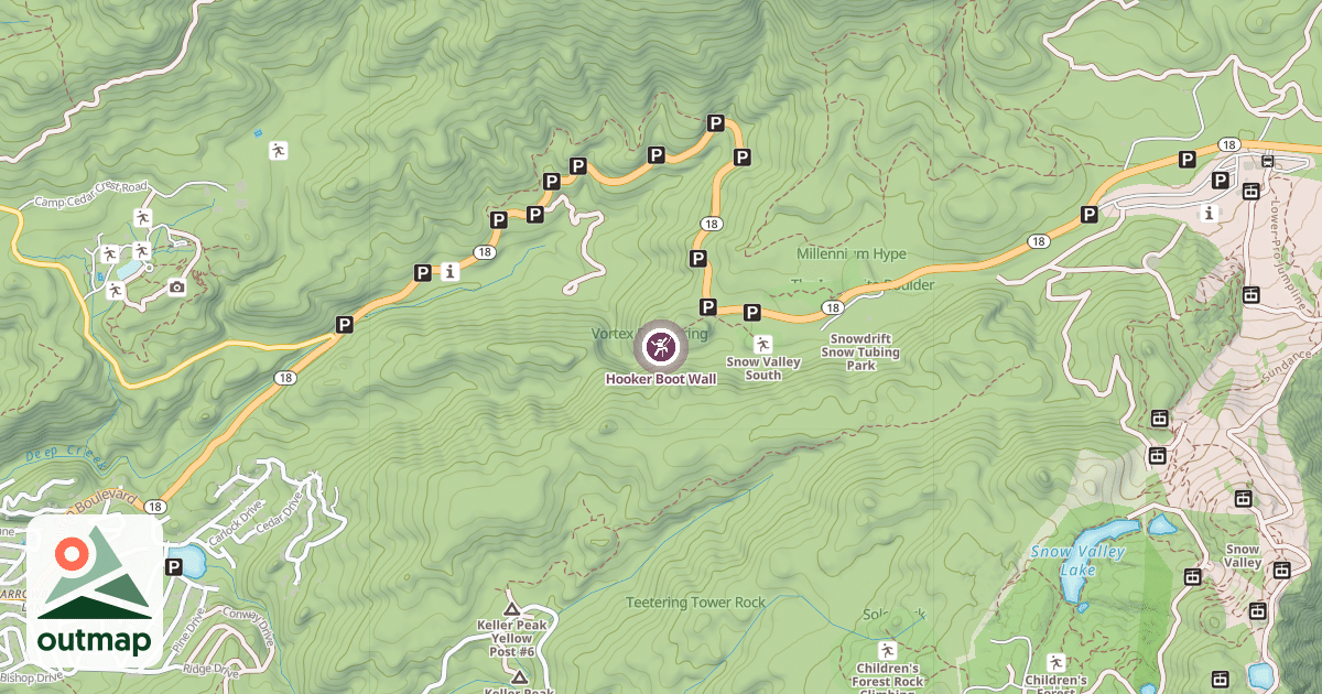 Map of Hooker Boot Wall