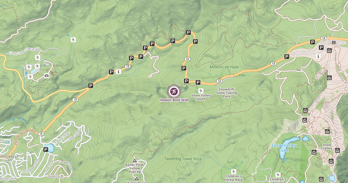 Map preview of Hooker Boot Wall