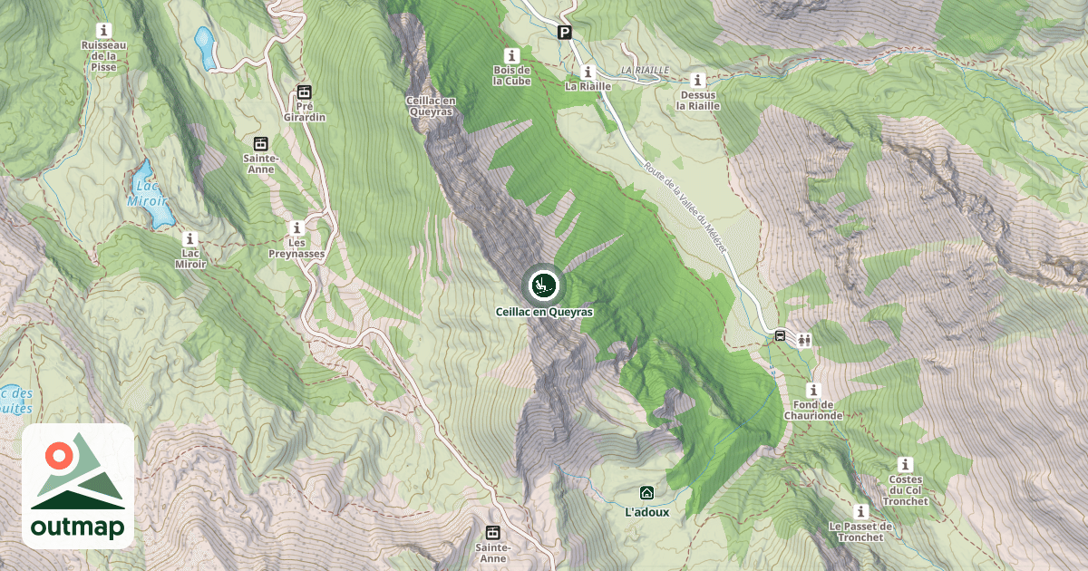 Map of Ceillac en Queyras