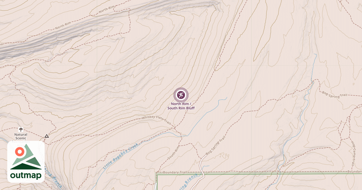 Map of North Rim / South Rim Bluff