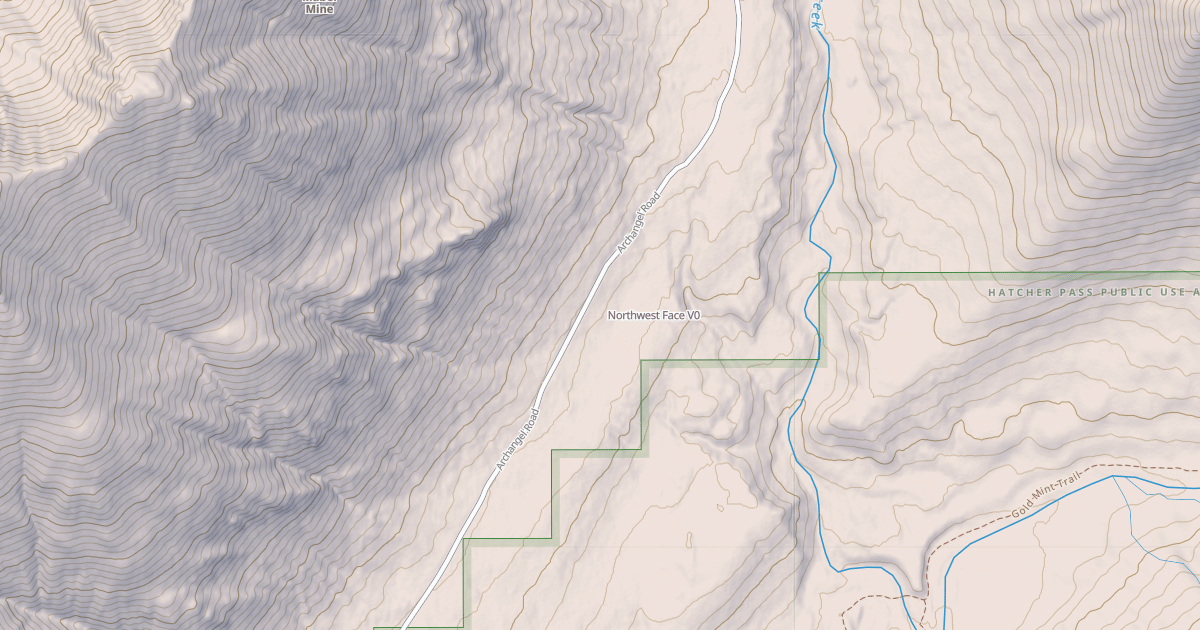 Map preview of Northwest Face