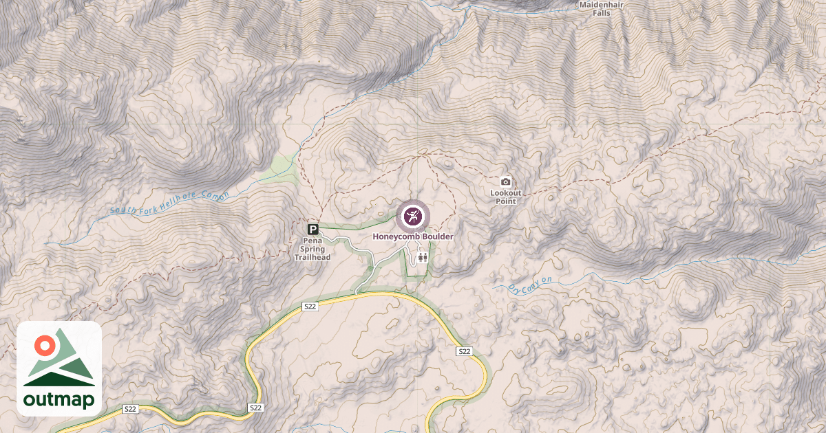 Map of Honeycomb Boulder