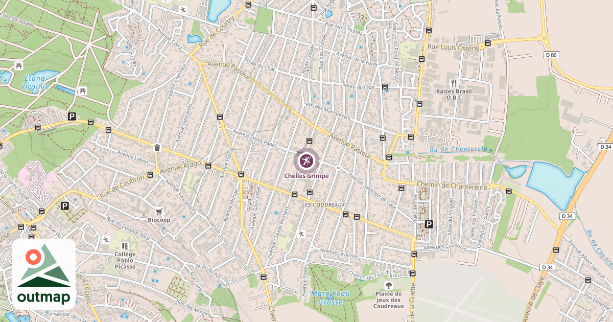 Map of Chelles Grimpe