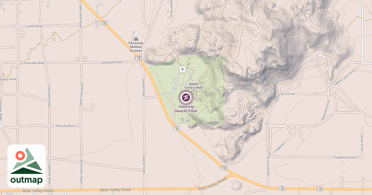 Map of Dancing Deuces Pillar