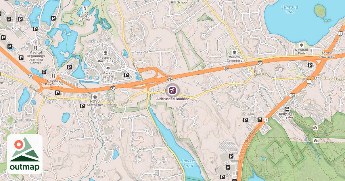 Map of Airbrushed Boulder