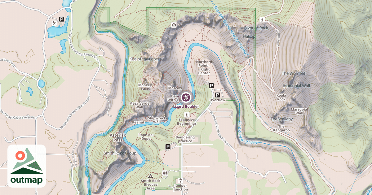 Map of Lizard Boulder