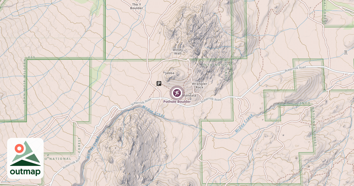 Map of Pothole Boulder