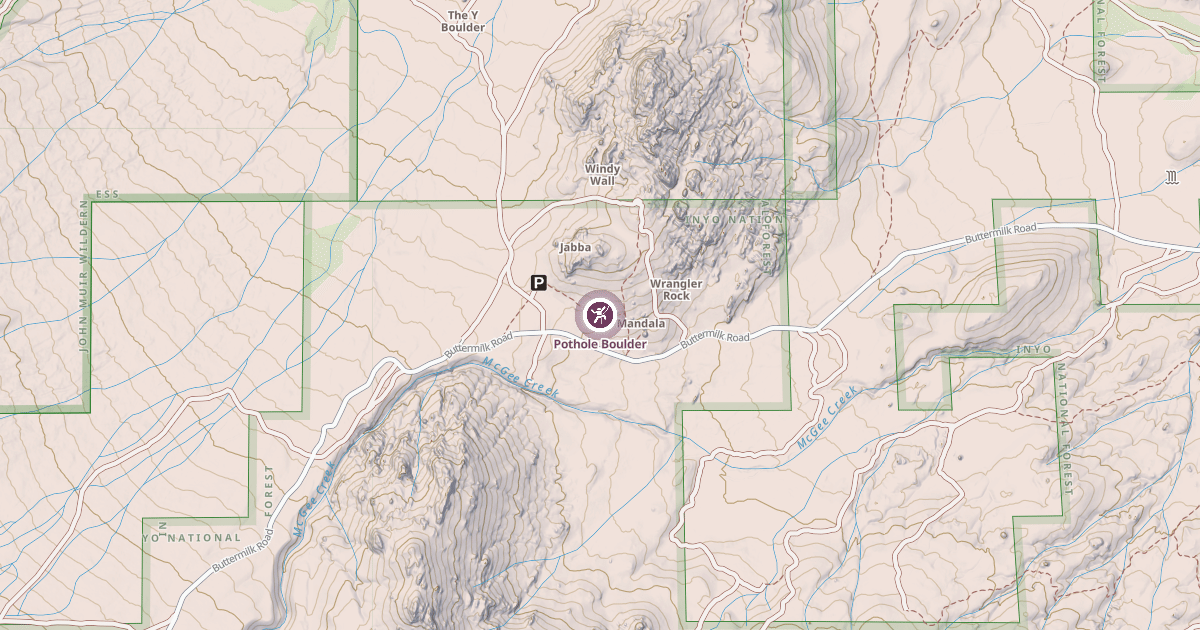 Map preview of Pothole Boulder