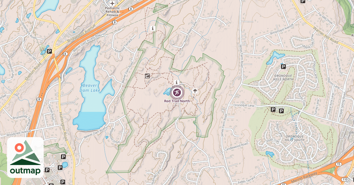 Map of Red Trail North