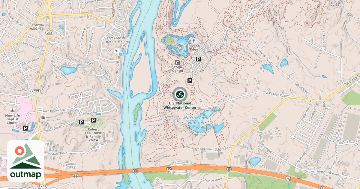 Map of U.S. National Whitewater Center