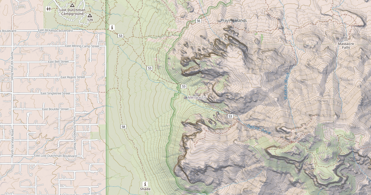 Map preview of NW face
