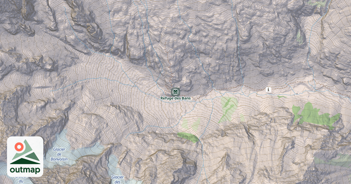 Map of Refuge des Bans