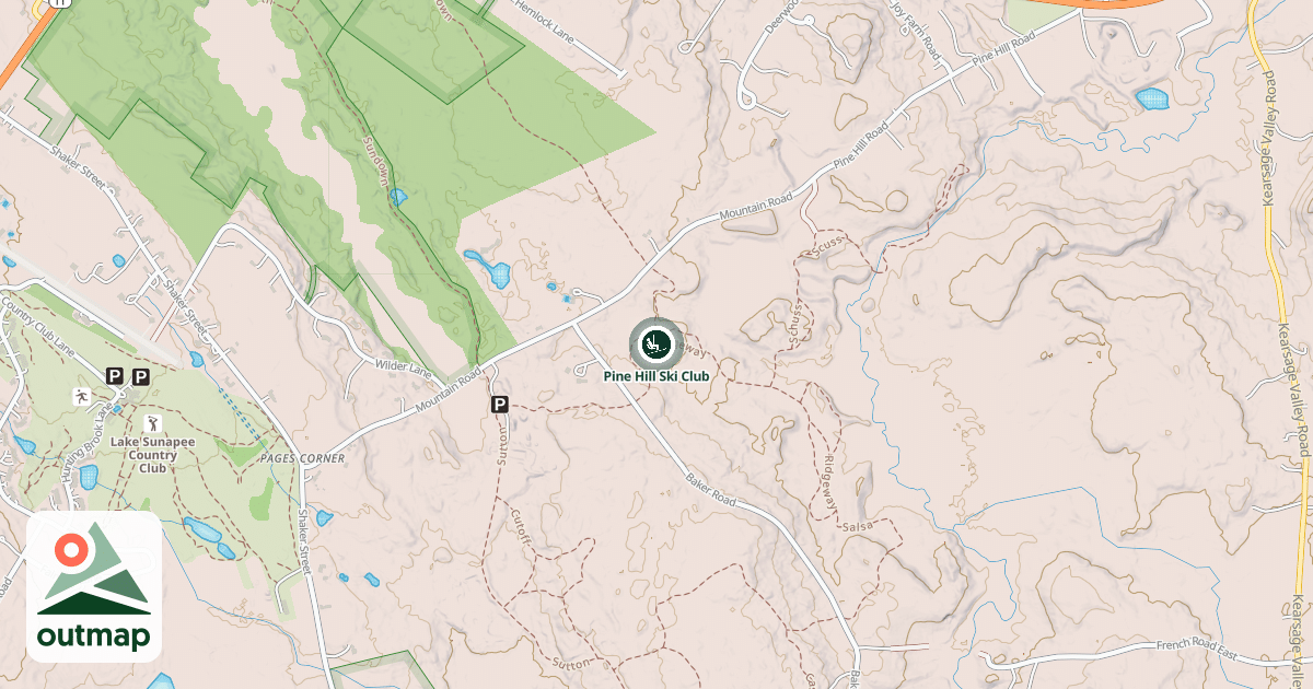 Map of Pine Hill Ski Club