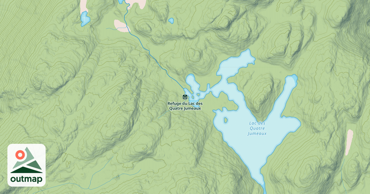 Map of Refuge du Lac des Quatre Jumeaux