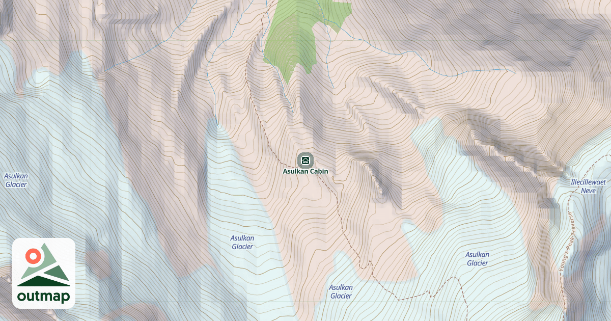 Map of Asulkan Cabin