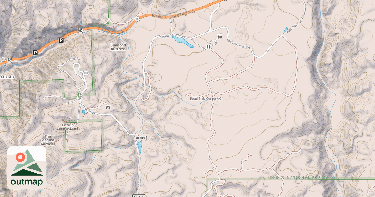 Map of Road Slab Center