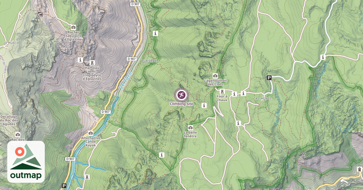 Map of Climbing Site