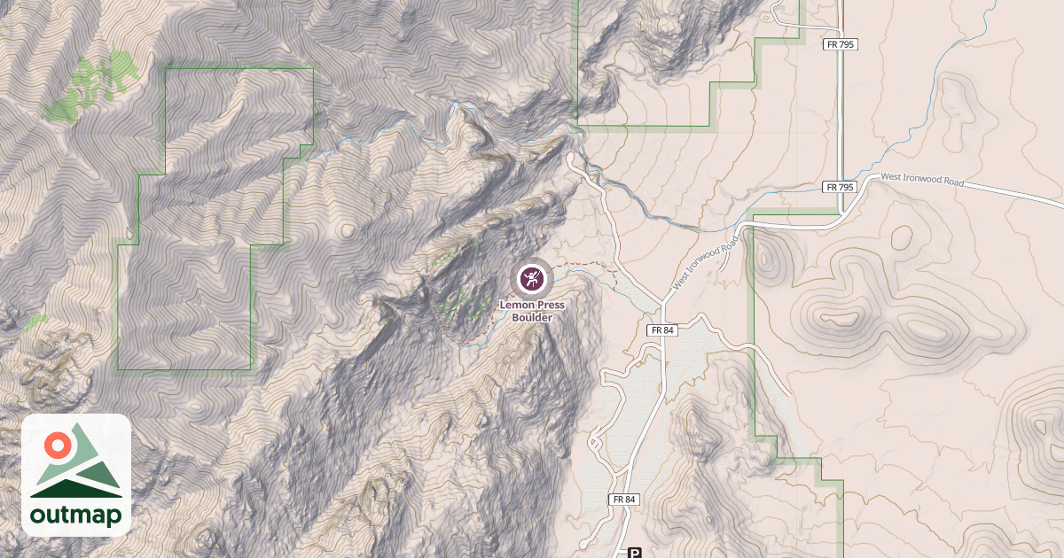Map of Lemon Press Boulder