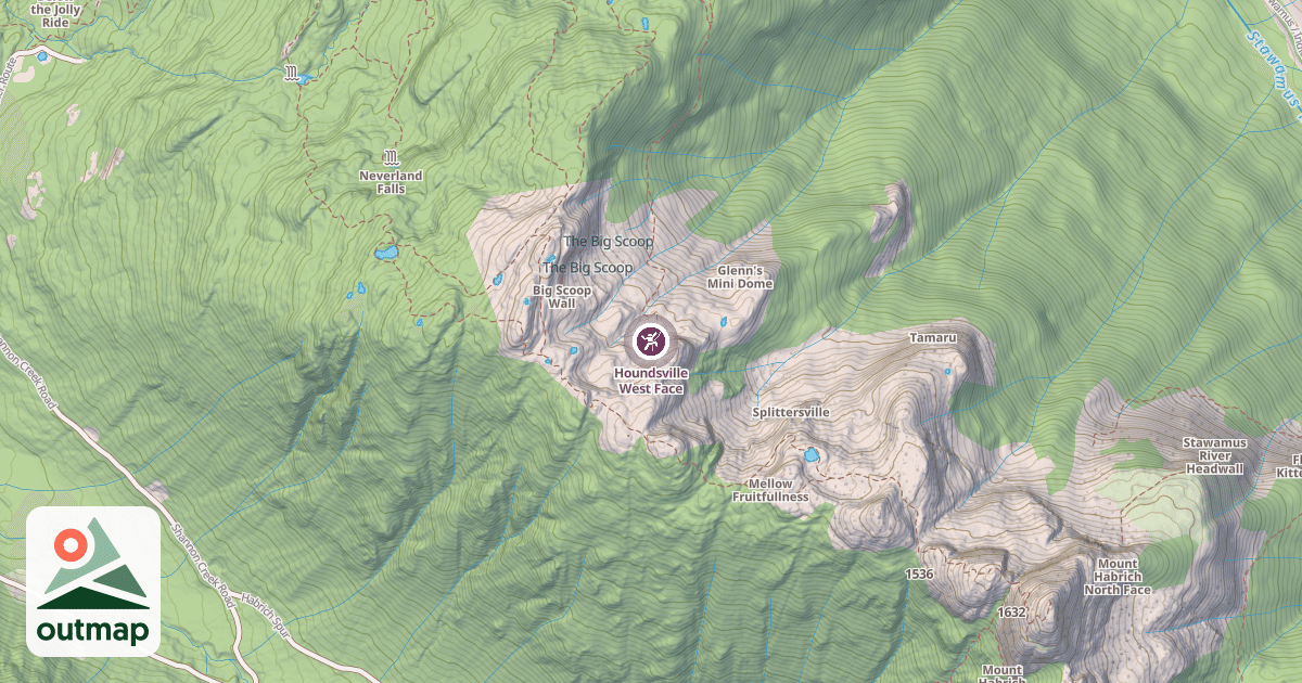 Map of Houndsville West Face