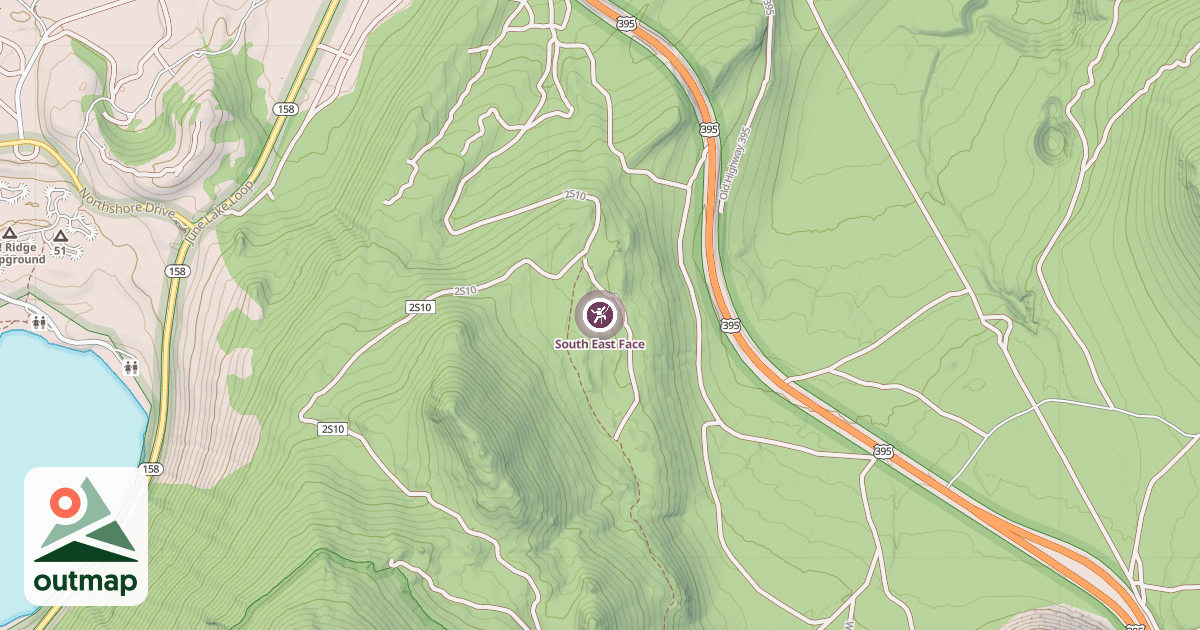 Map of South East Face