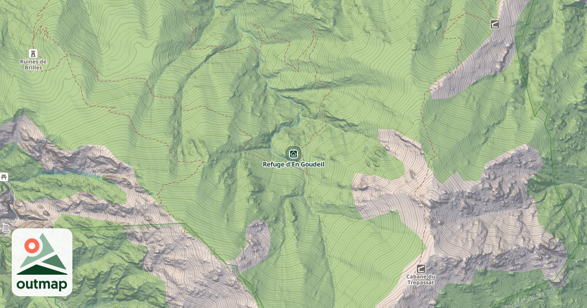 Map of Refuge d'En Goudeil