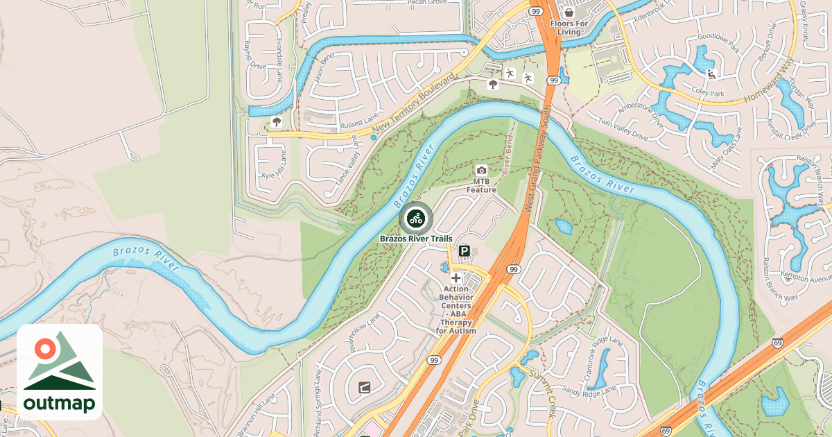 Map of Brazos River Trails