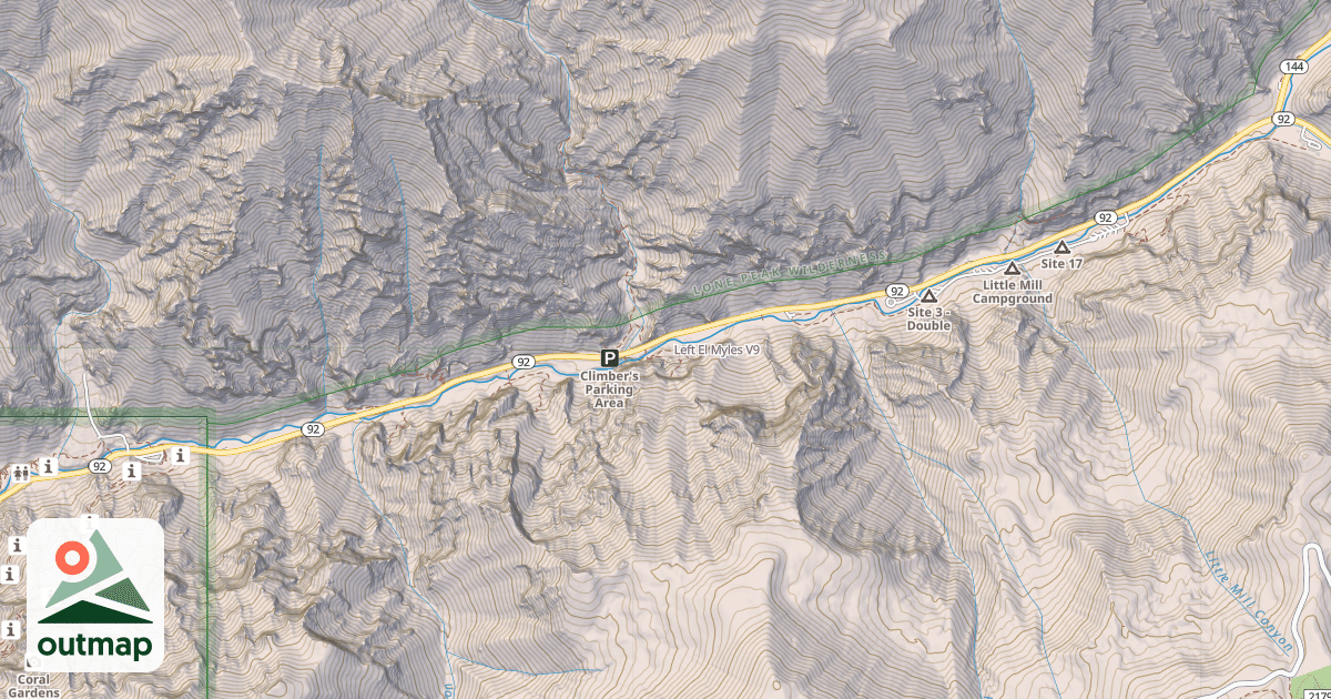 Map of Left El Myles