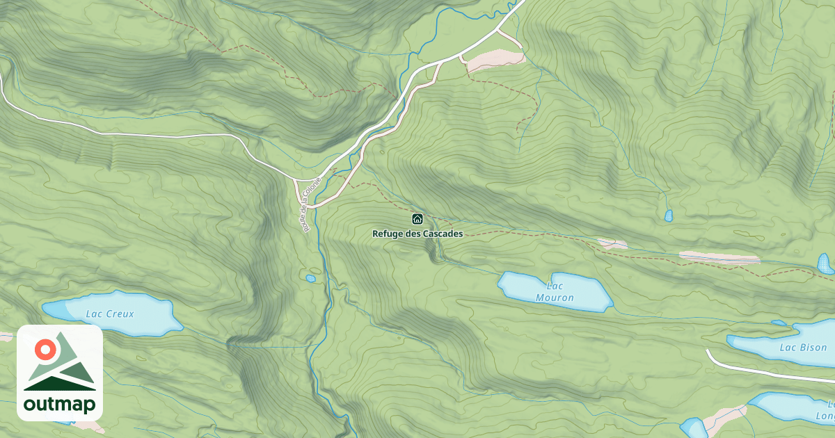 Map of Refuge des Cascades